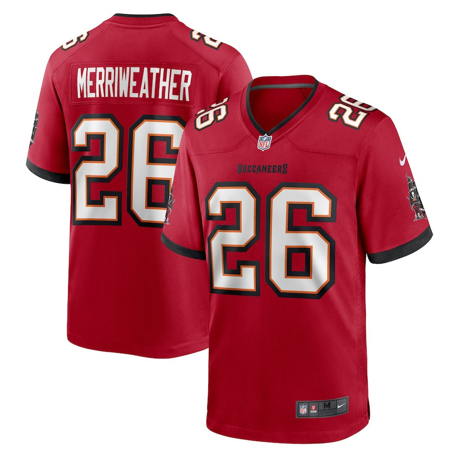 Kaevon Merriweather 26 Tampa Bay Buccaneers Men Game Jersey - Red