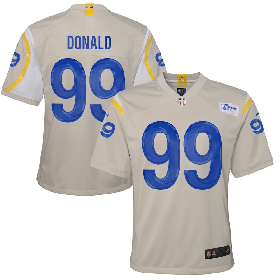 Youth Los Angeles Rams Aaron Donald  Cream Game Jersey