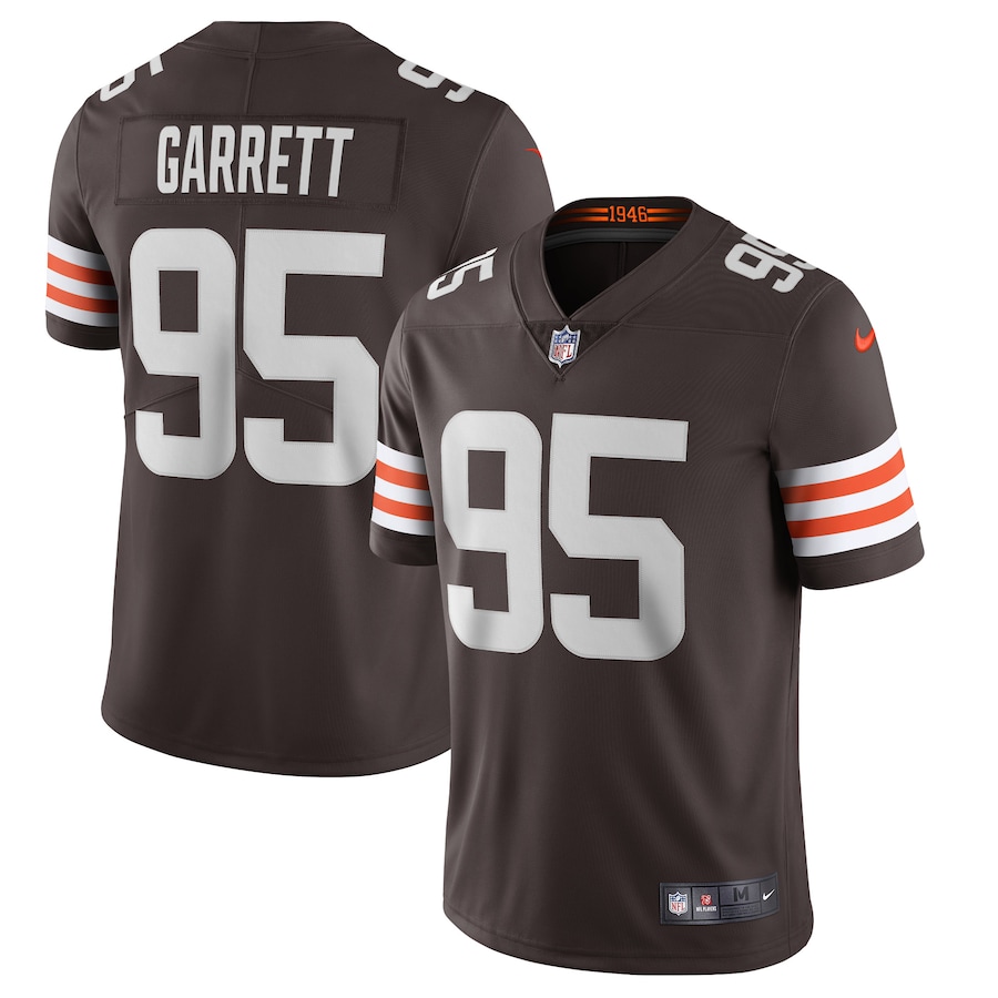 Mens Cleveland Browns Myles Garrett  Brown Vapor Limited Jersey