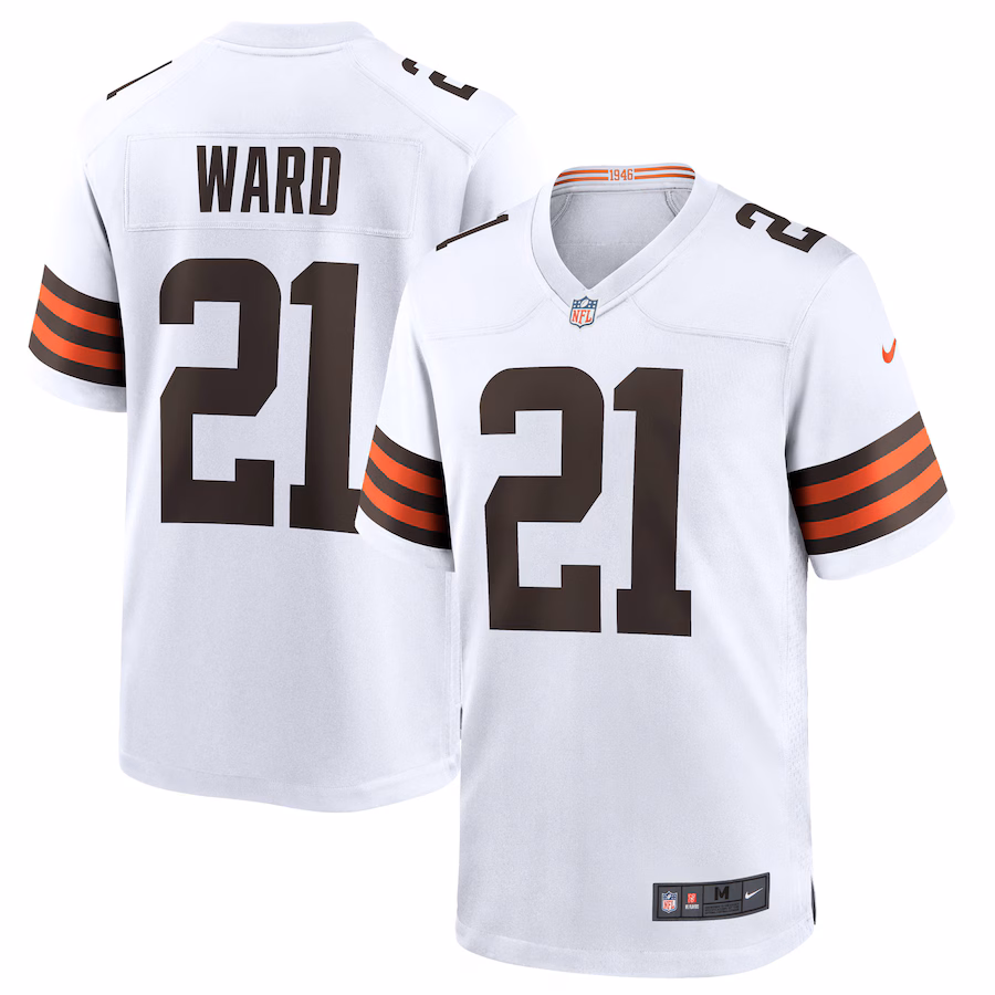 Denzel Ward Cleveland Browns  Game Jersey - White