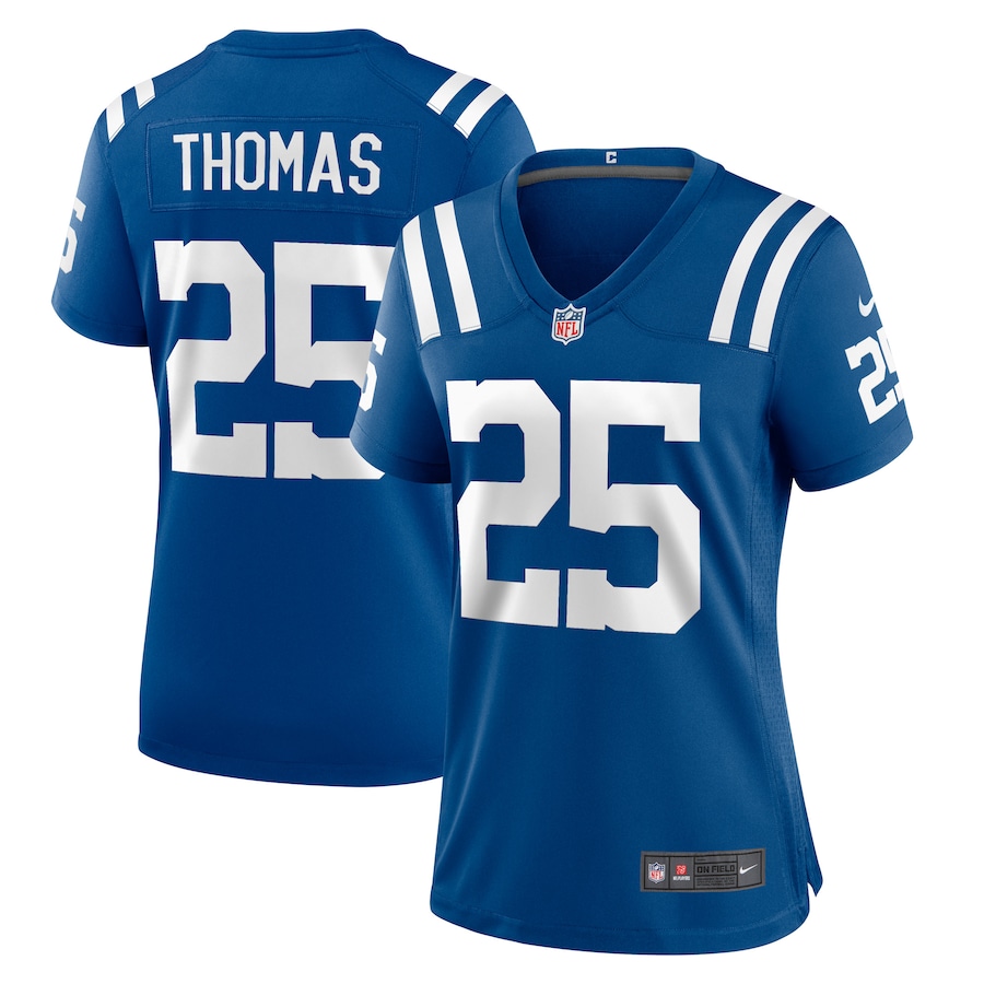 Womens Indianapolis Colts Rodney Thomas  Royal Player Game Jersey
