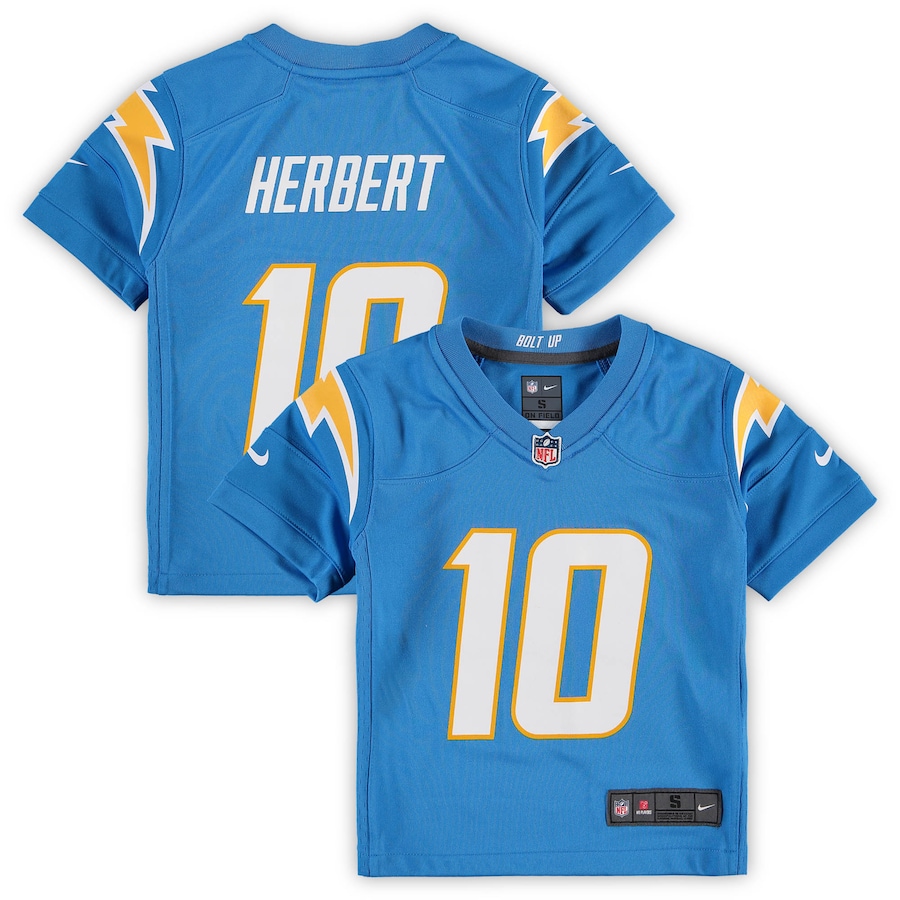 Preschool Los Angeles Chargers Justin Herbert  Powder Blue Game Jersey