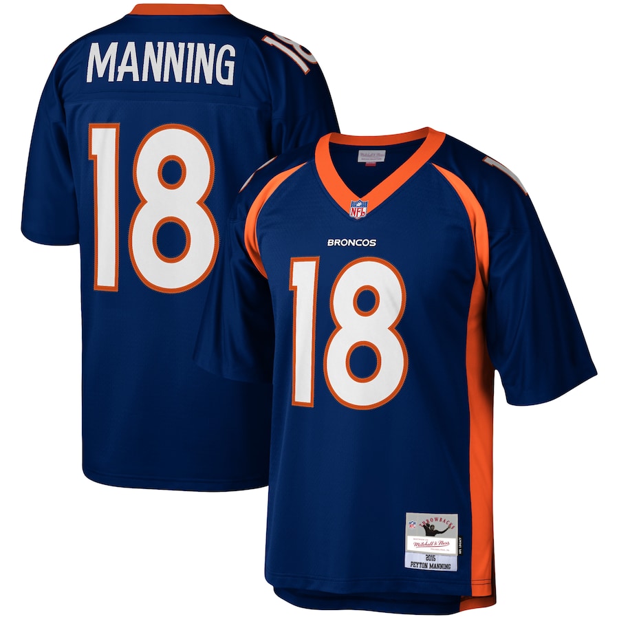 Mens Denver Broncos Peyton Manning  Navy Legacy Replica Jersey