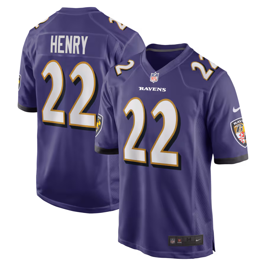 Derrick Henry Baltimore Ravens   Game Player Jersey - Purple