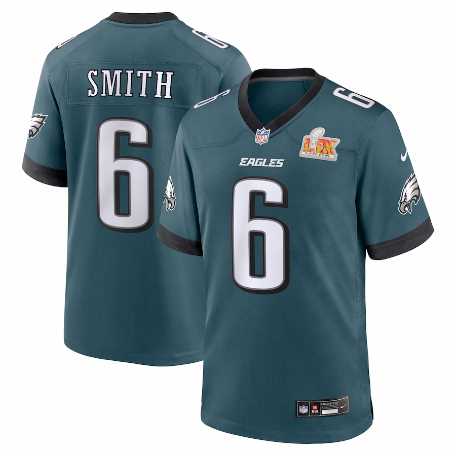 DeVonta Smith Philadelphia Eagles  Super Bowl LIX Game Player Jersey - Midnight Green