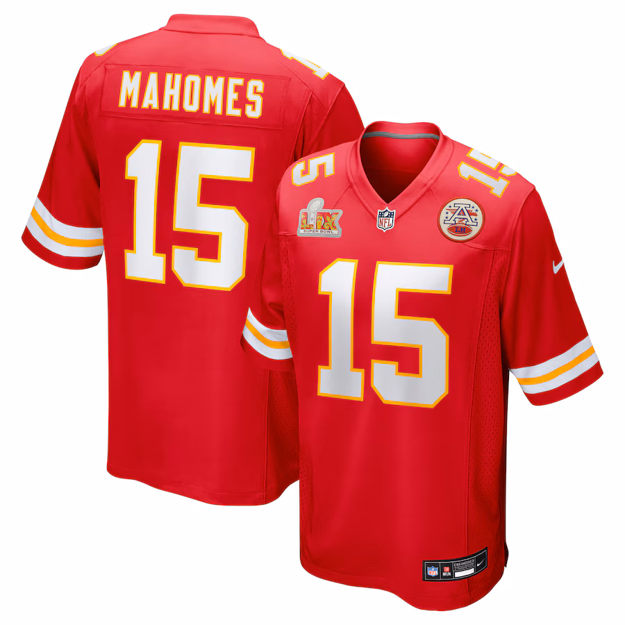 Patrick Mahomes Kansas City Chiefs  Super Bowl LIX Game Jersey - Red