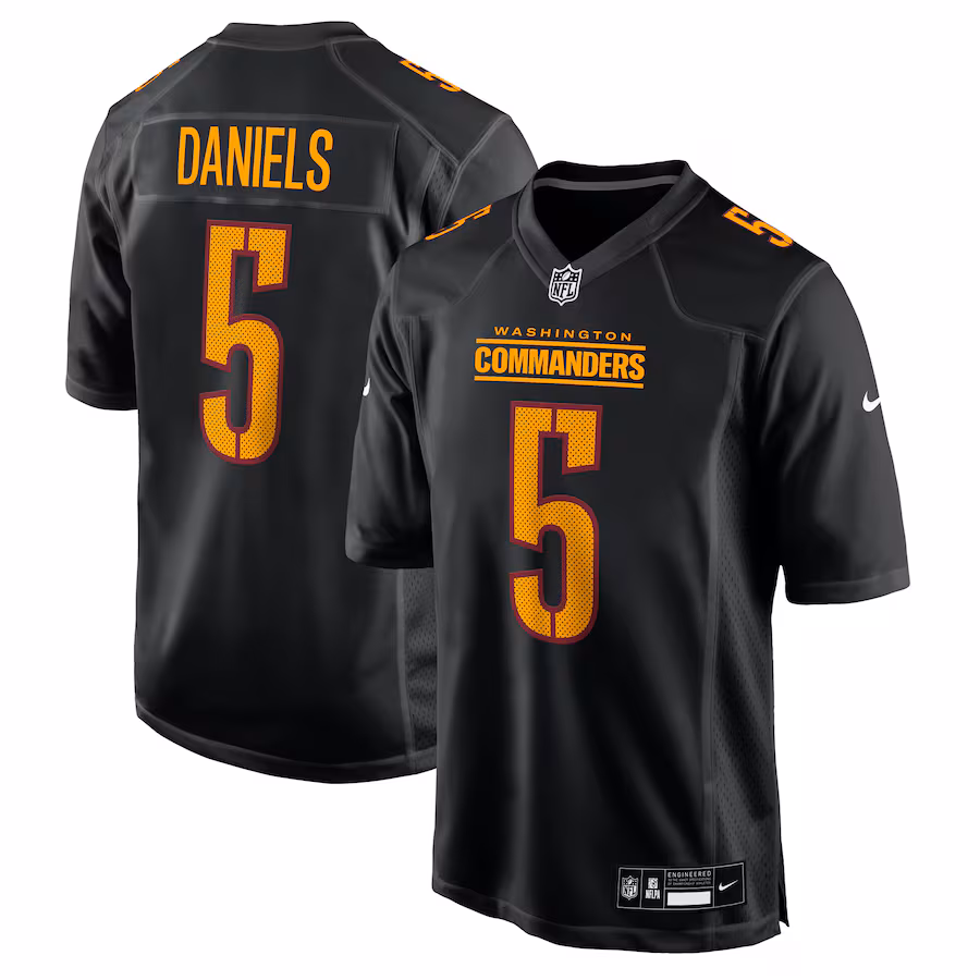 Jayden Daniels Washington Commanders  Fashion Jersey - Carbon Black