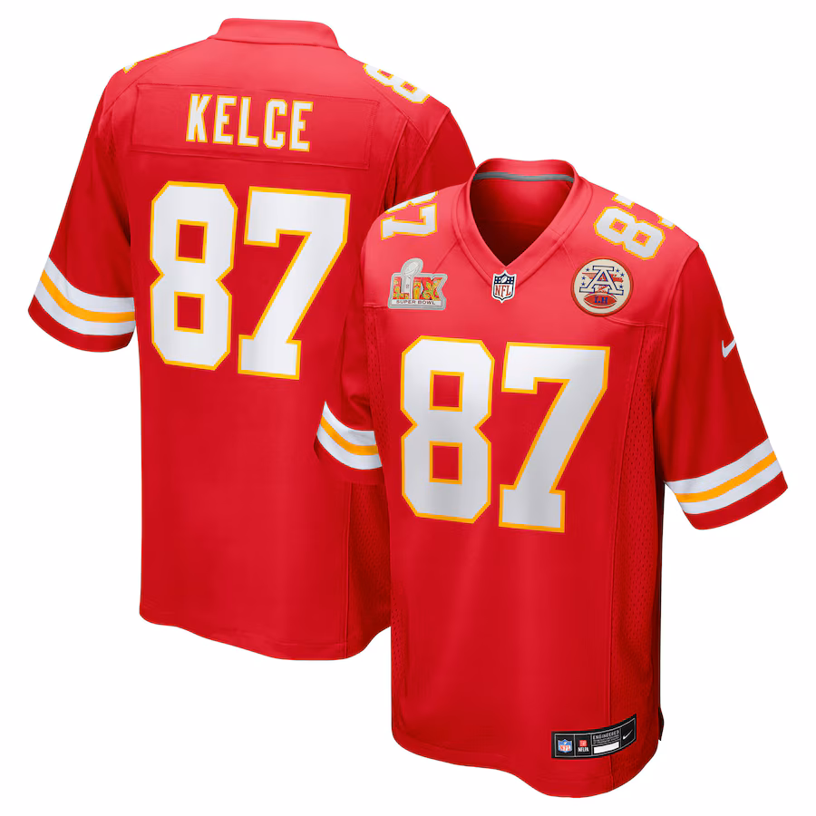 Travis Kelce Kansas City Chiefs  Super Bowl LIX Game Jersey - Red