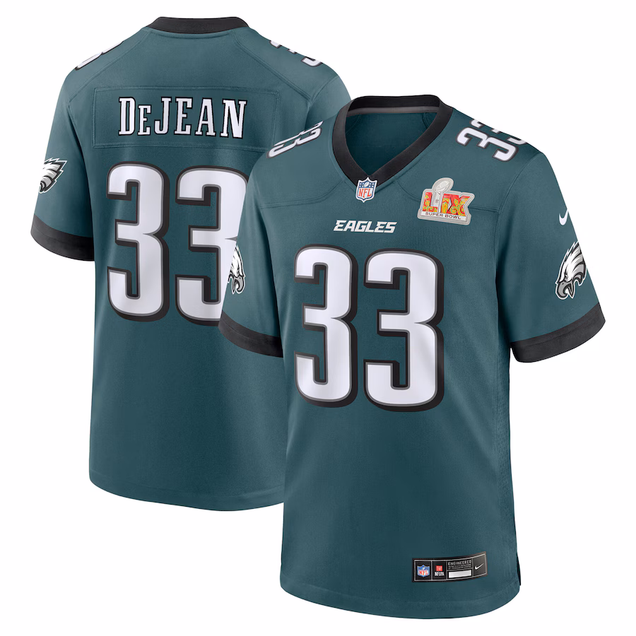 Cooper DeJean Philadelphia Eagles  Super Bowl LIX Game Player Jersey - Midnight Green