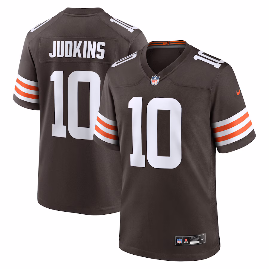 Quinshon Judkins Cleveland Browns  2025 NFL Draft Game Jersey - Brown