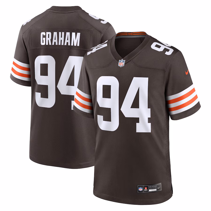 Mason Graham Cleveland Browns   2025 NFL Draft First Round Pick  Game Jersey - Brown