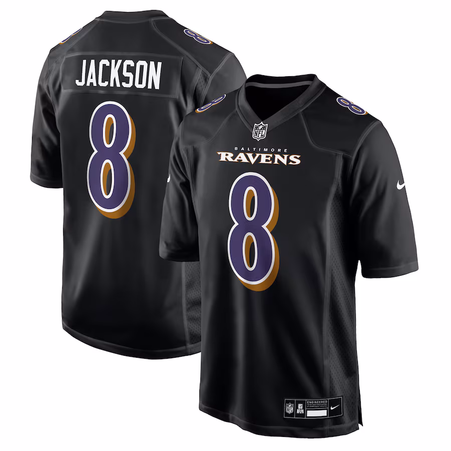 Lamar Jackson Baltimore Ravens   Fashion Jersey - Carbon Black