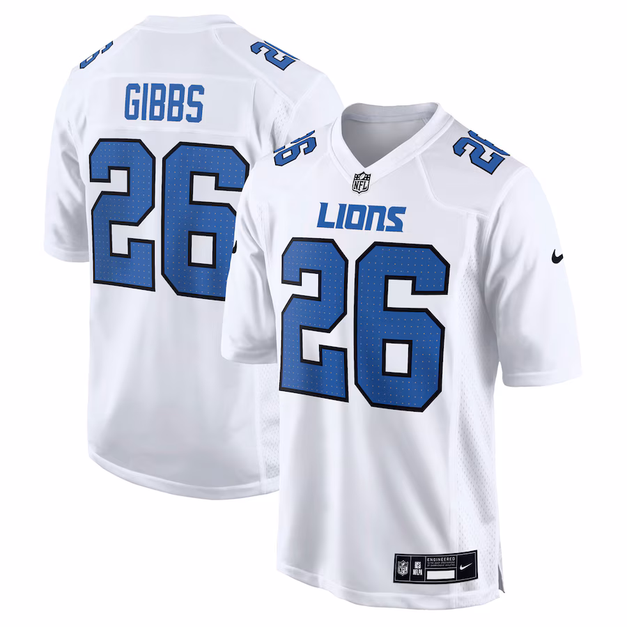 Jahmyr Gibbs Detroit Lions  Tundra Fashion Game Jersey - White