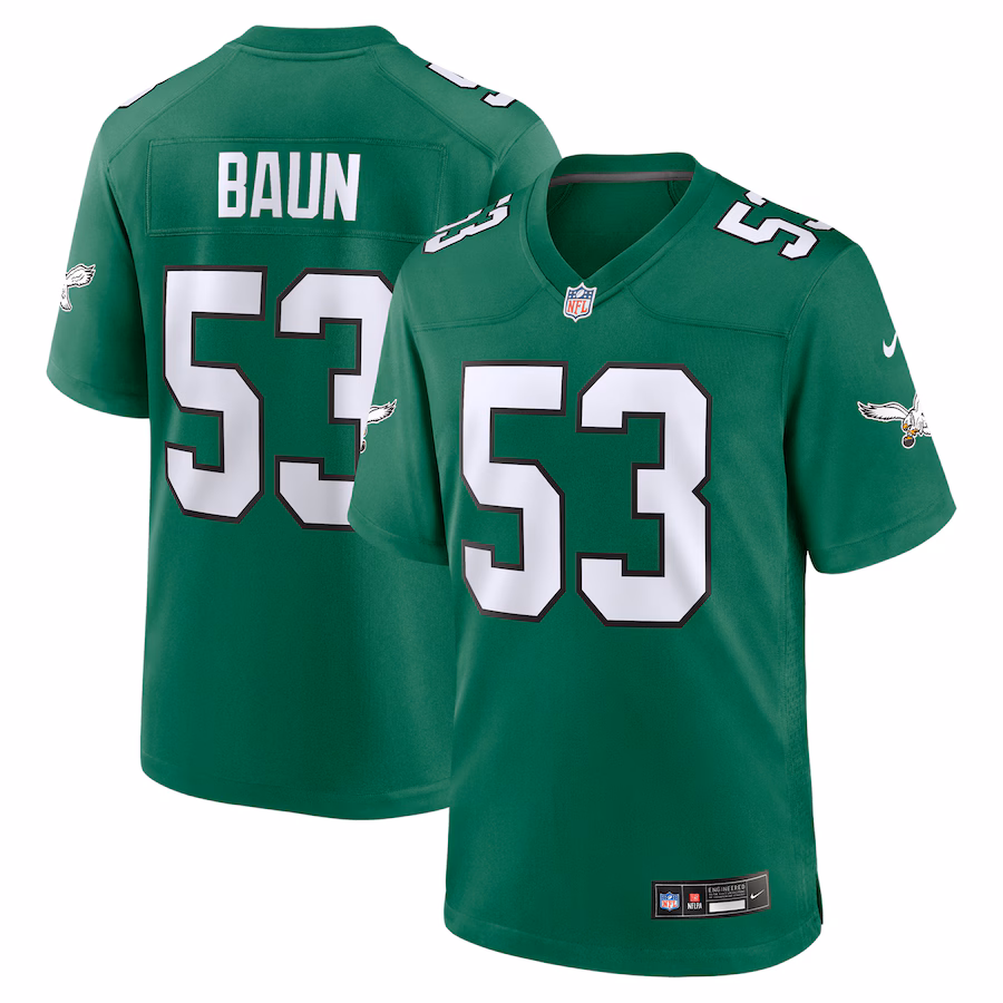 Zack Baun Philadelphia Eagles  Alternate Game Jersey -  Kelly Green