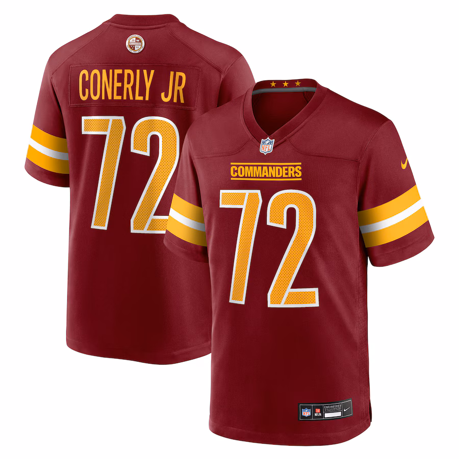 Josh Conerly Jr. Washington Commanders   2025 NFL Draft First Round Pick  Game Jersey - Burgundy