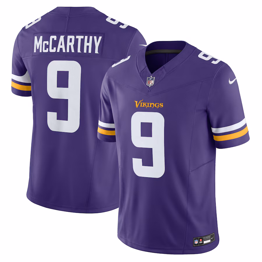 J.J. McCarthy Minnesota Vikings  Vapor F.U.S.E. Limited Jersey - Purple