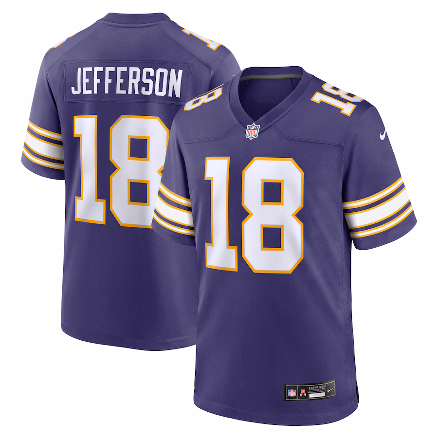 Justin Jefferson Minnesota Vikings   Classic Player Game Jersey - Purple