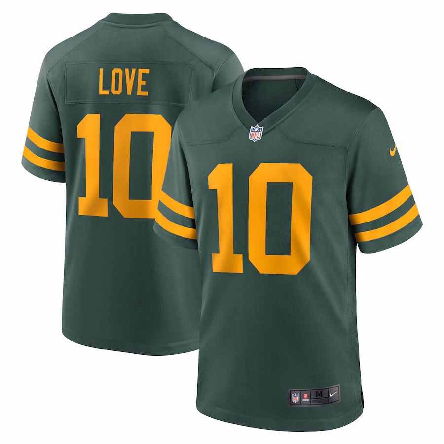 Jordan Love Green Bay Packers  Alternate Game Jersey -  Green