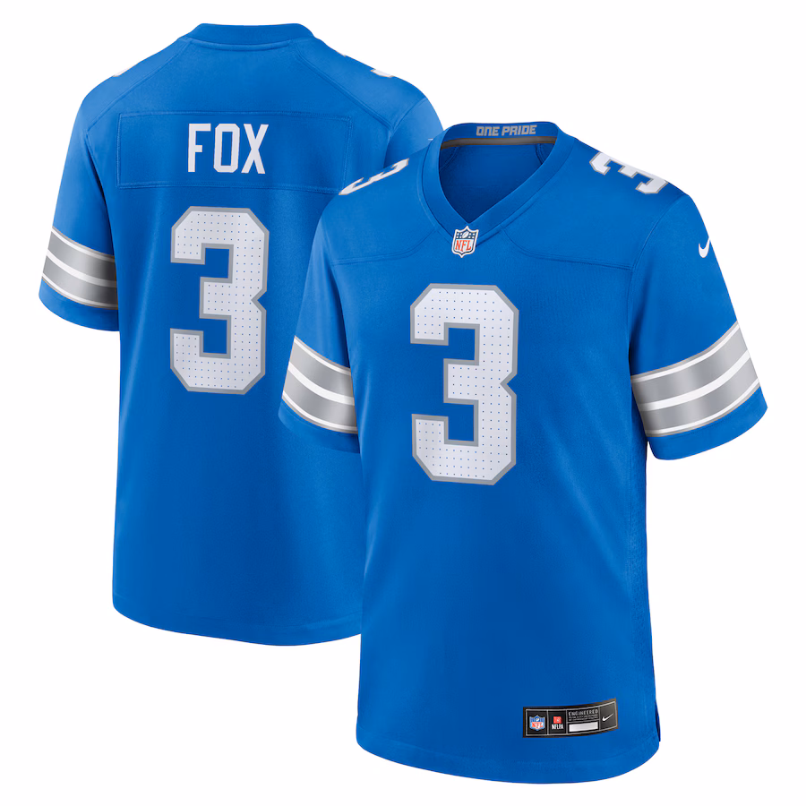 Jack Fox Detroit Lions  Team Game Jersey -  Blue