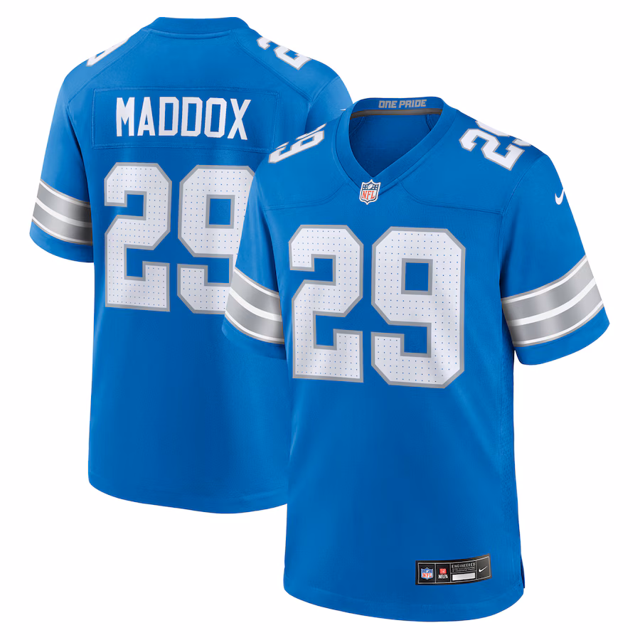 Avonte Maddox Detroit Lions  Team Game Jersey -  Blue