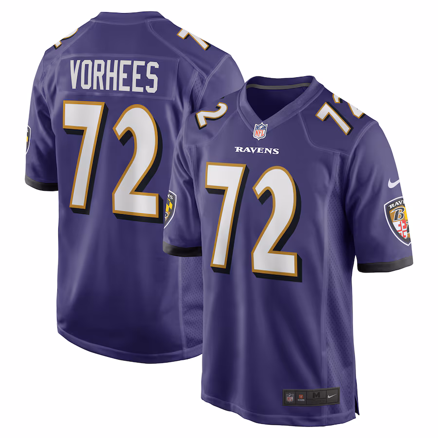 Andrew Vorhees Baltimore Ravens  Team Game Jersey -  Purple
