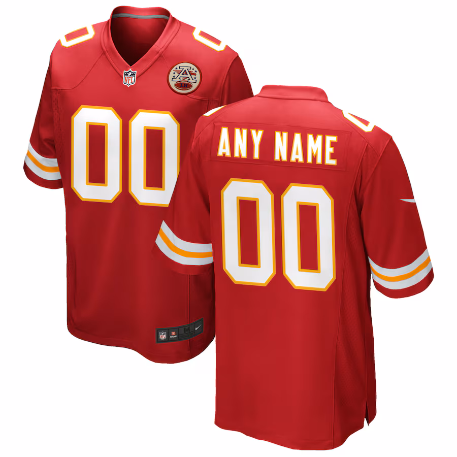 Kansas City Chiefs  Custom Game Jersey - Red