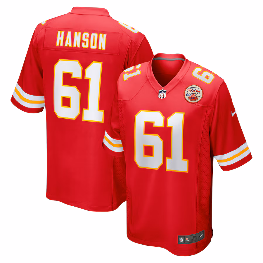 C.J. Hanson Kansas City Chiefs   Game Jersey -  Red