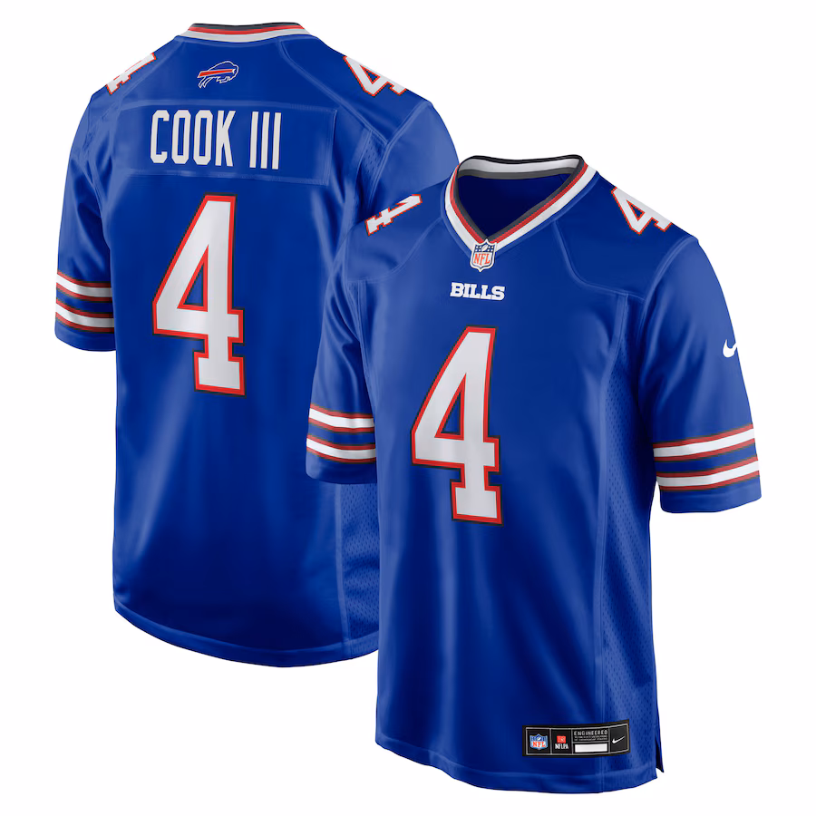 James Cook III Buffalo Bills  Team Game Jersey -  Royal