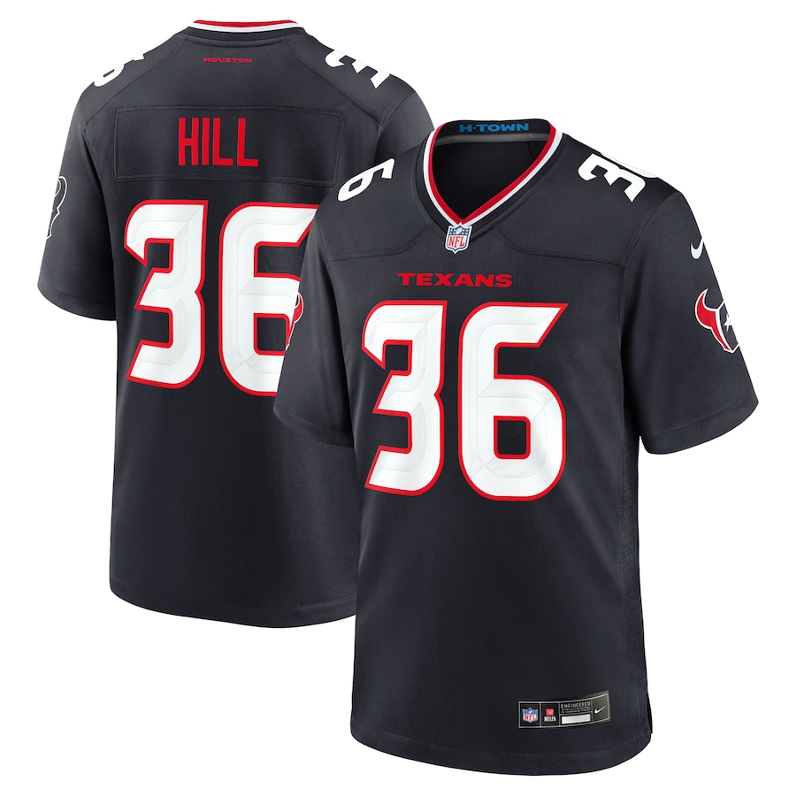 Brandon Hill Houston Texans  Team Game Jersey -  Navy