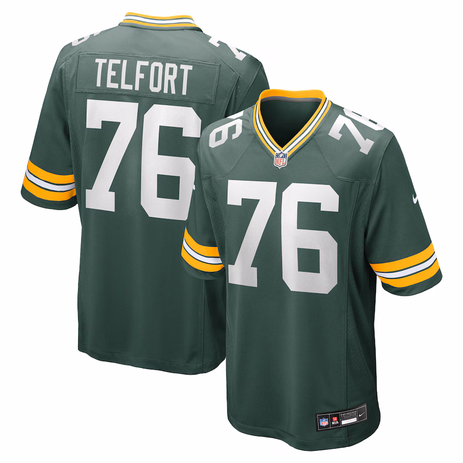 Kadeem Telfort Green Bay Packers   Game Jersey -  Green