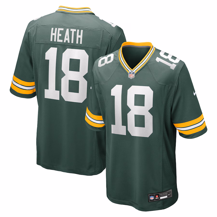 Malik Heath Green Bay Packers   Game Jersey -  Green
