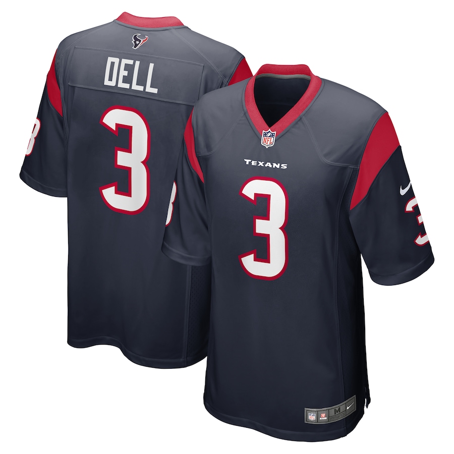 Tank Dell Houston Texans  Player Game Jersey - Navy
