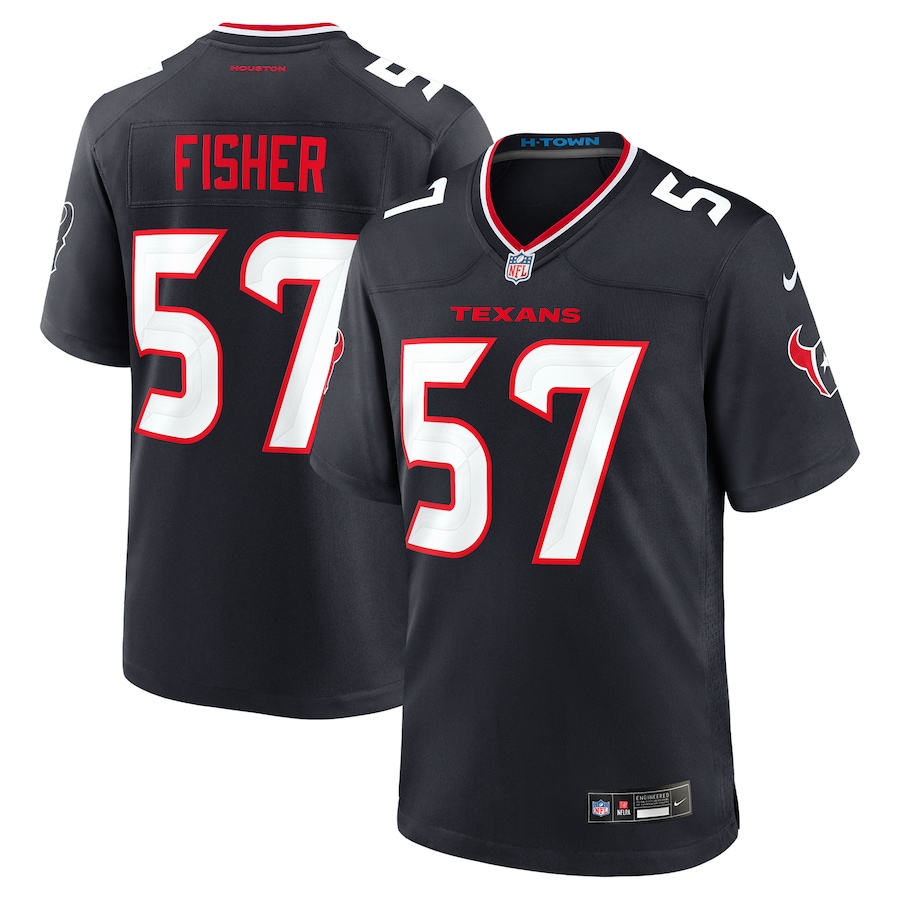 Blake Fisher Houston Texans  Team Game Jersey -  Navy