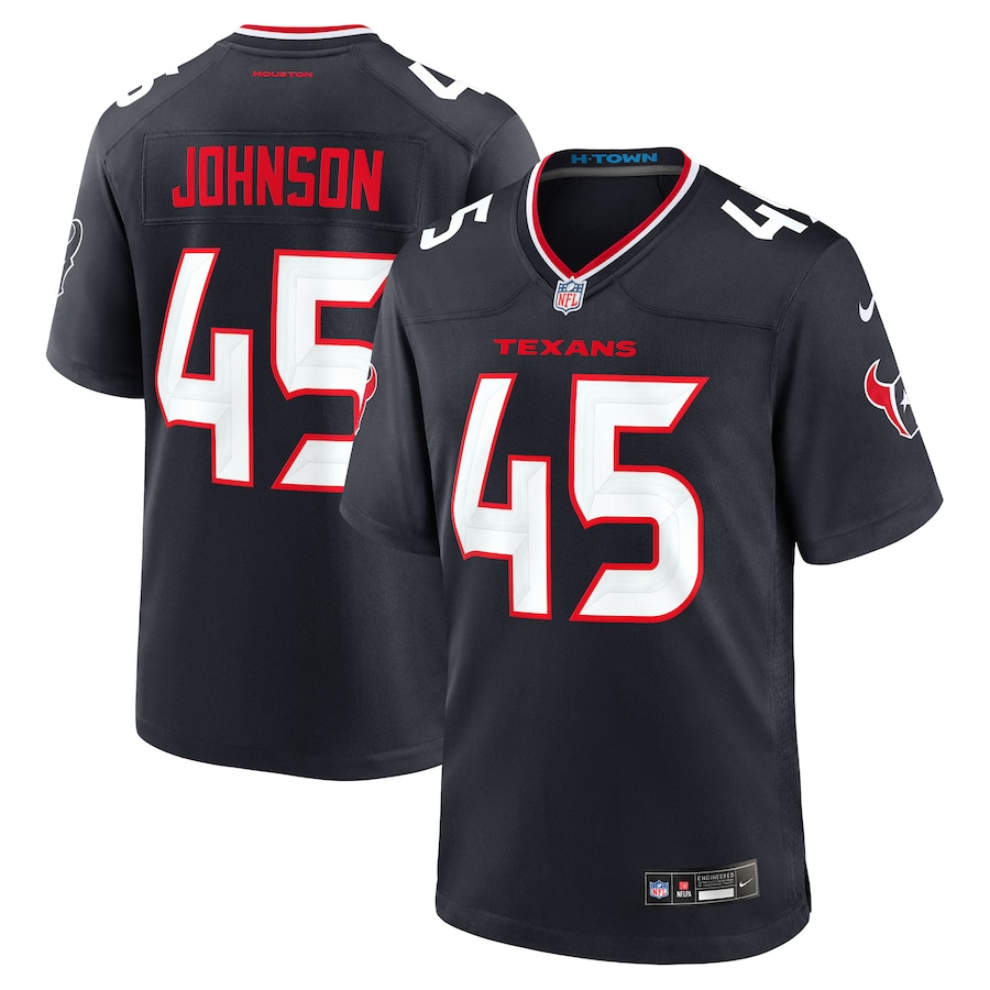 Jakob Johnson Houston Texans  Team Game Jersey -  Navy