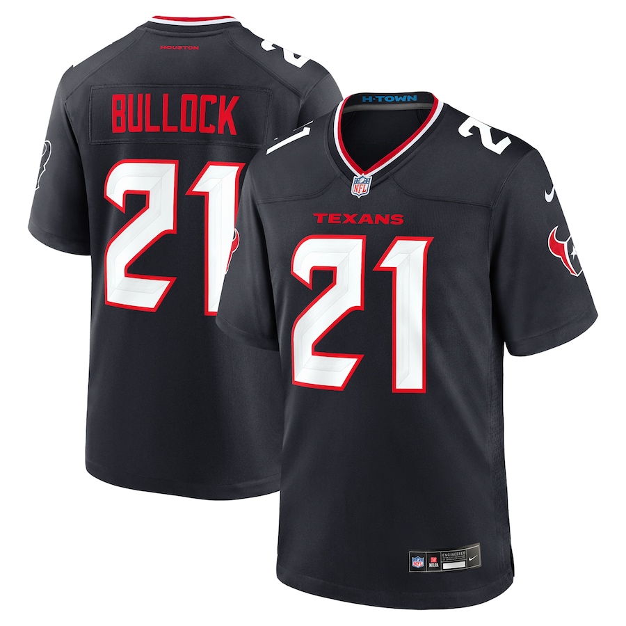 Calen Bullock Houston Texans  Team Game Jersey -  Navy