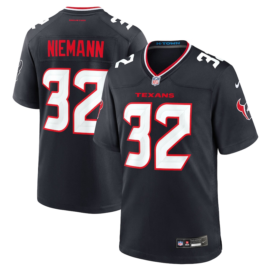Nick Niemann Houston Texans  Team Game Jersey -  Navy
