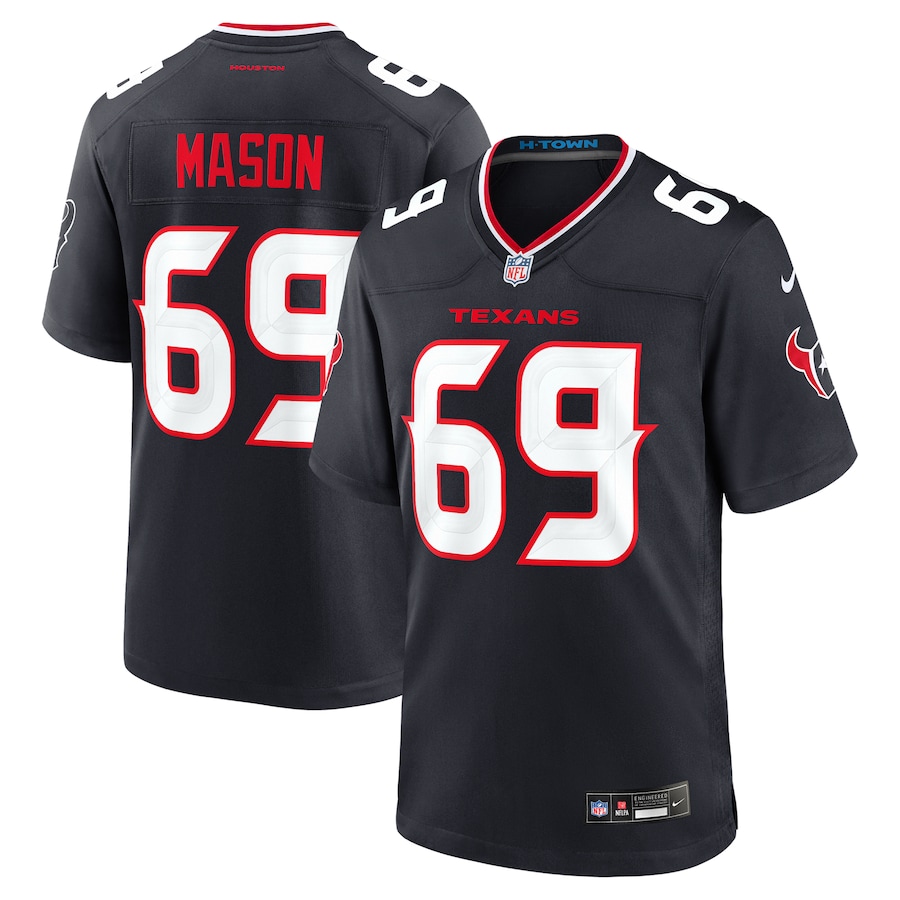 Shaq Mason Houston Texans  Team Game Jersey -  Navy