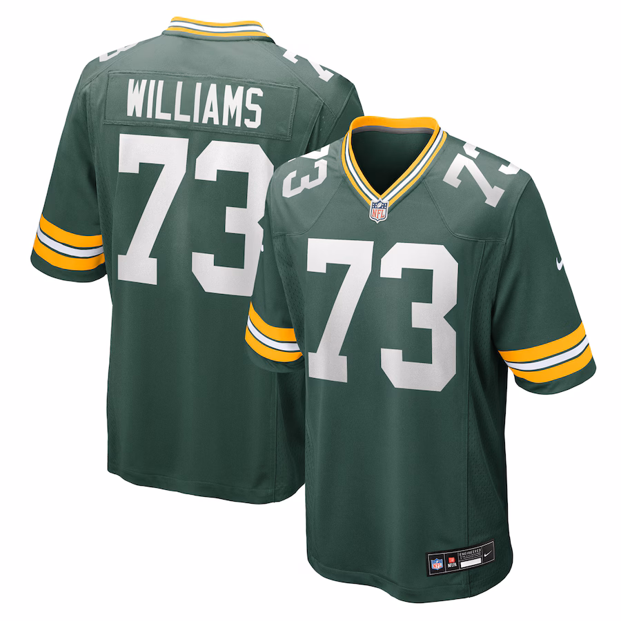 John Williams Green Bay Packers  Team Game Jersey -  Green