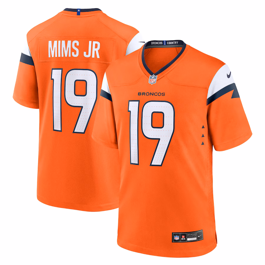 Marvin Mims Jr Denver Broncos  Team Game Jersey -  Orange