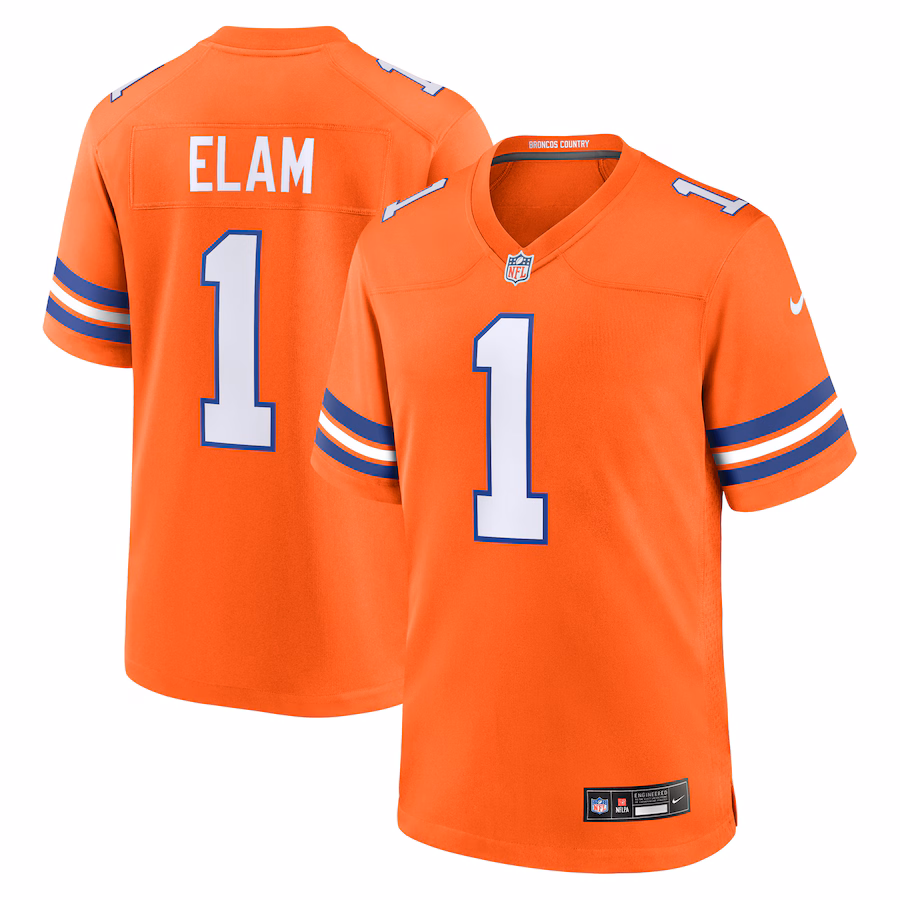 Jason Elam Denver Broncos  Retired Player Alternate Game Jersey - Orange