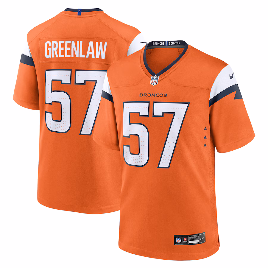 Dre Greenlaw Denver Broncos  Team Game Jersey -  Orange