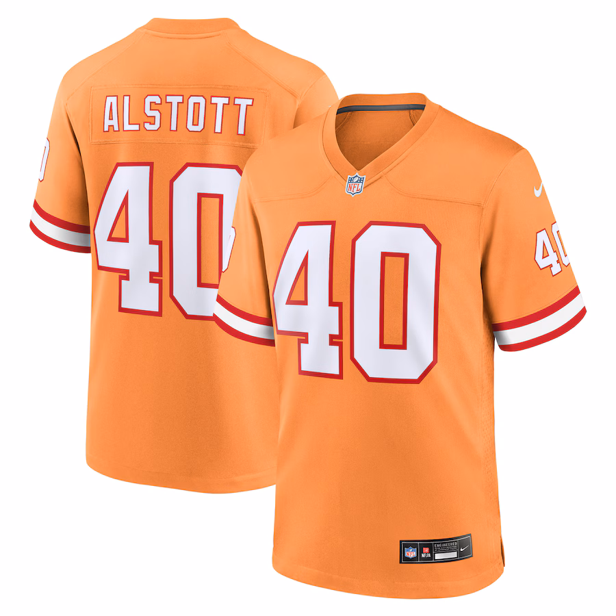 Mike Alstott Tampa Bay Buccaneers  Throwback Game Jersey - Orange