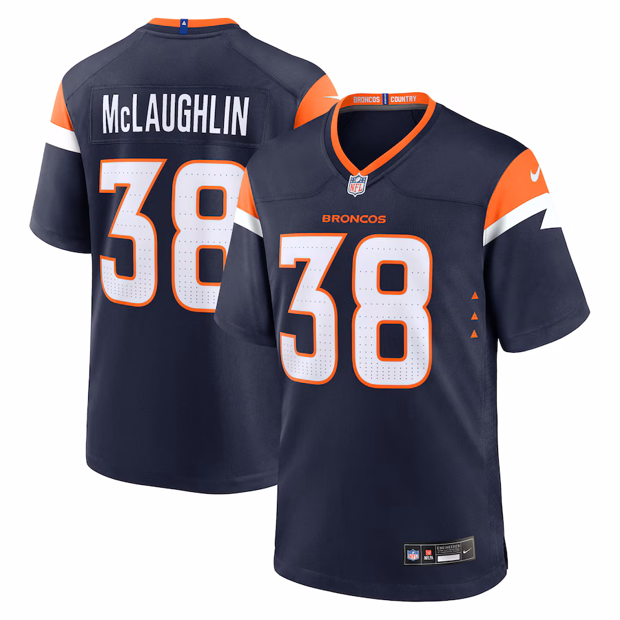 Jaleel McLaughlin Denver Broncos  Alternate Game Jersey -  Navy