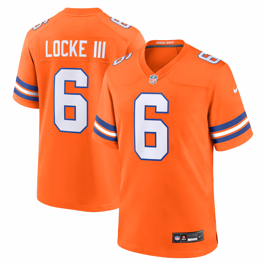 P.J. Locke III Denver Broncos  Alternate Game Jersey - Orange