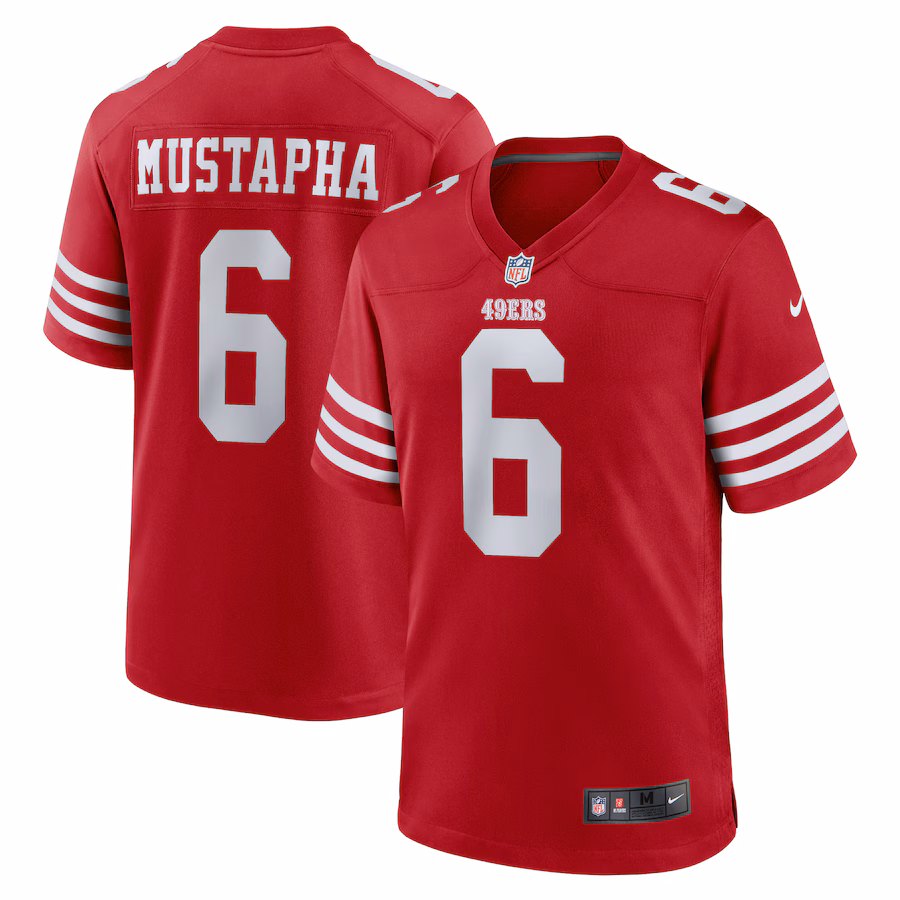 Malik Mustapha San Francisco 49ers   Game Jersey -  Scarlet