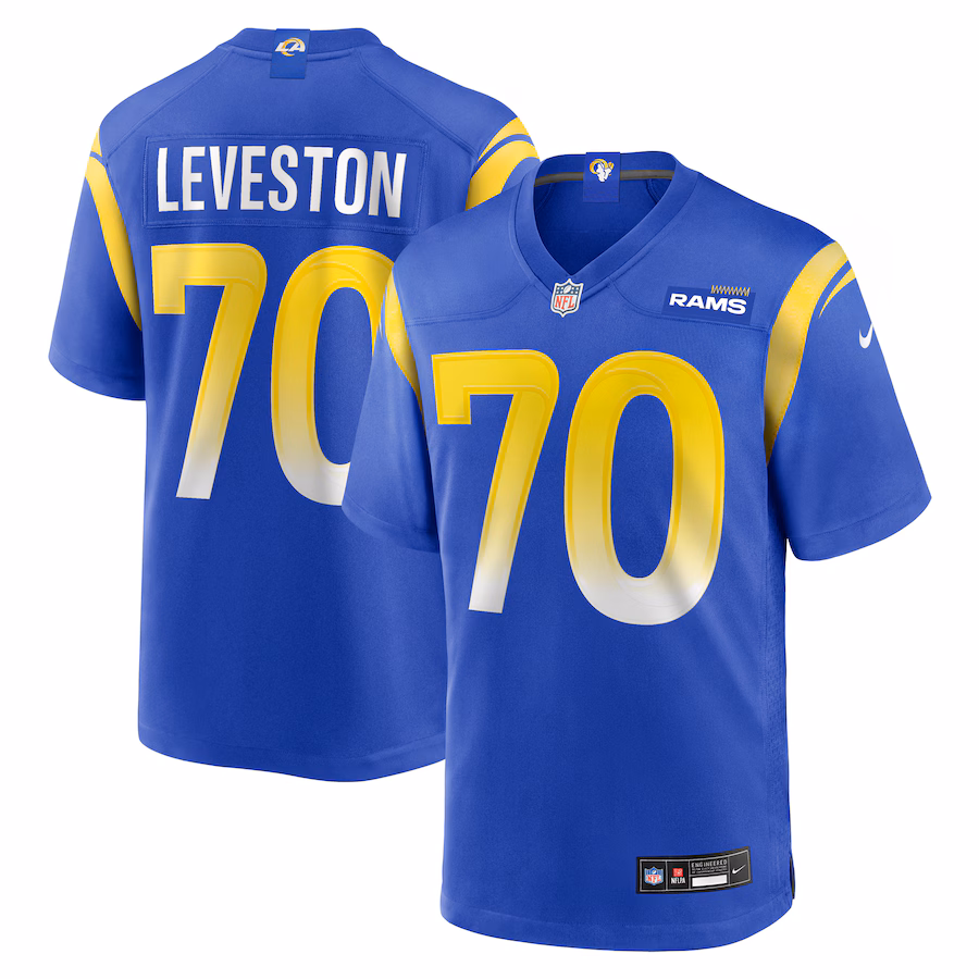 KT Leveston Los Angeles Rams  Team Game Jersey -  Royal