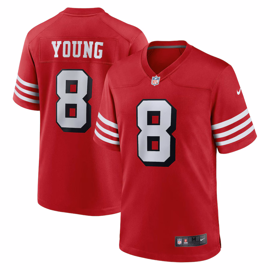 Steve Young San Francisco 49ers  Retired Player Alternate Game Jersey - Scarlet