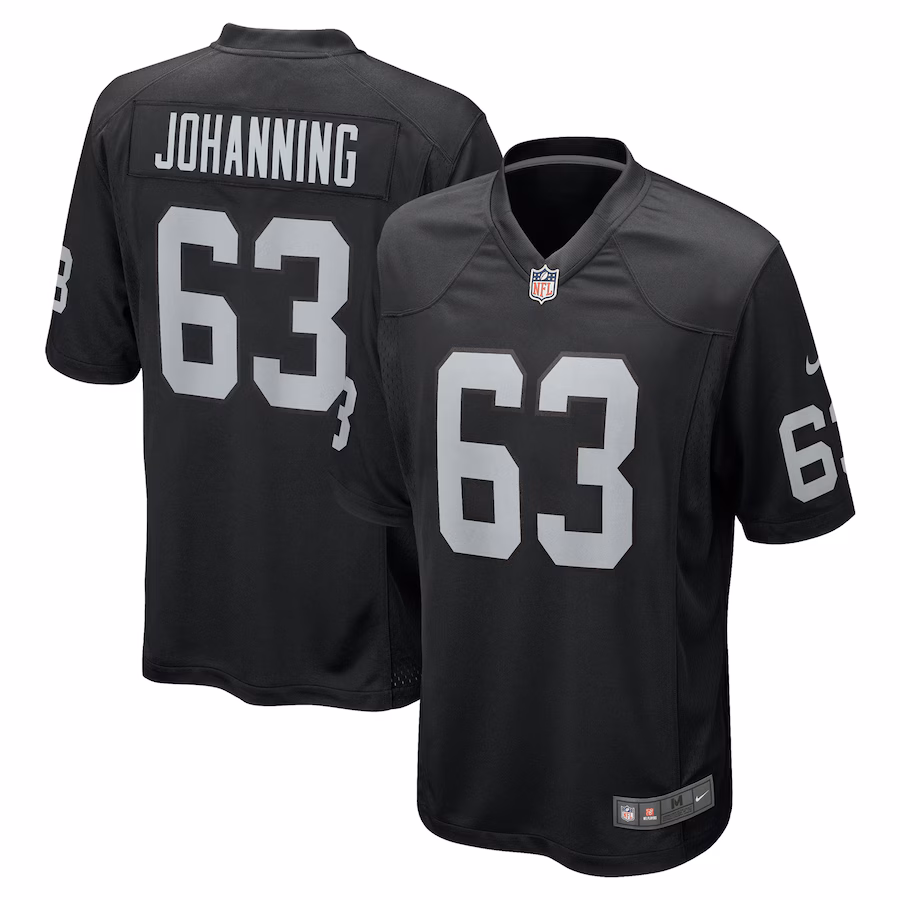 Jake Johanning Las Vegas Raiders  Team Game Jersey -  Black