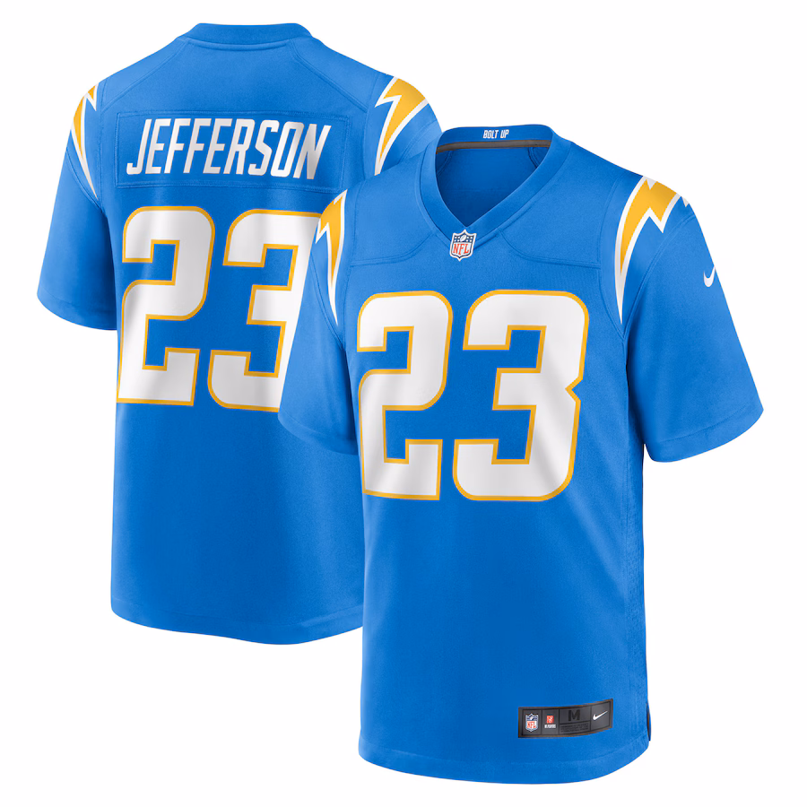 Tony Jefferson Los Angeles Chargers  Team Game Jersey -  Powder Blue