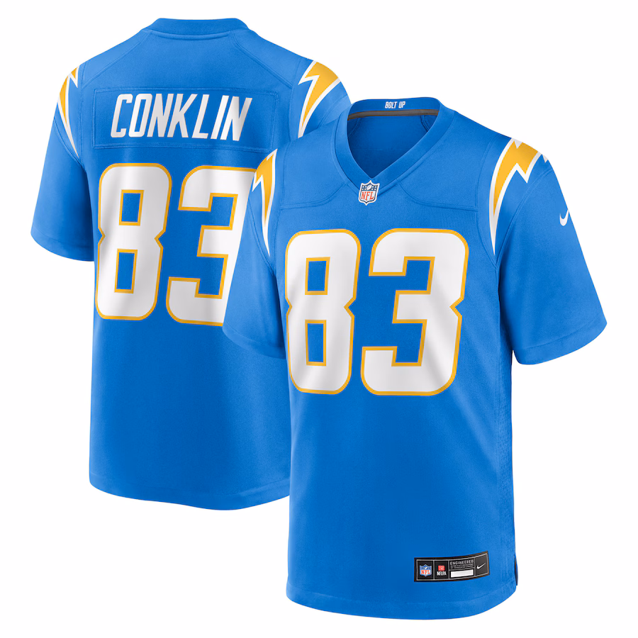 Tyler Conklin Los Angeles Chargers  Team Game Jersey -  Powder Blue